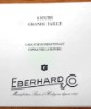 Eberhard certificato epoca orologi Garanzia 8 jours